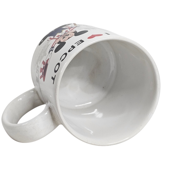 Disney USA Flag Mickey Mouse I Love Epcot Center World Showcase Coffee Mug Cup - Picture 6 of 7